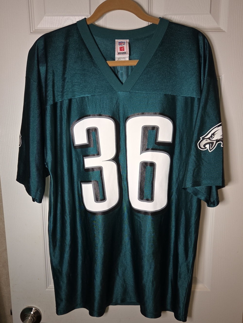 Philadelphia Eagles #36 Green Football Jersey Size Large